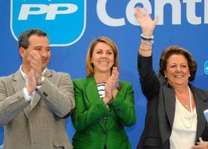 Rita Barberá con Cospedal y Pulido en la campaña electoral de 2011