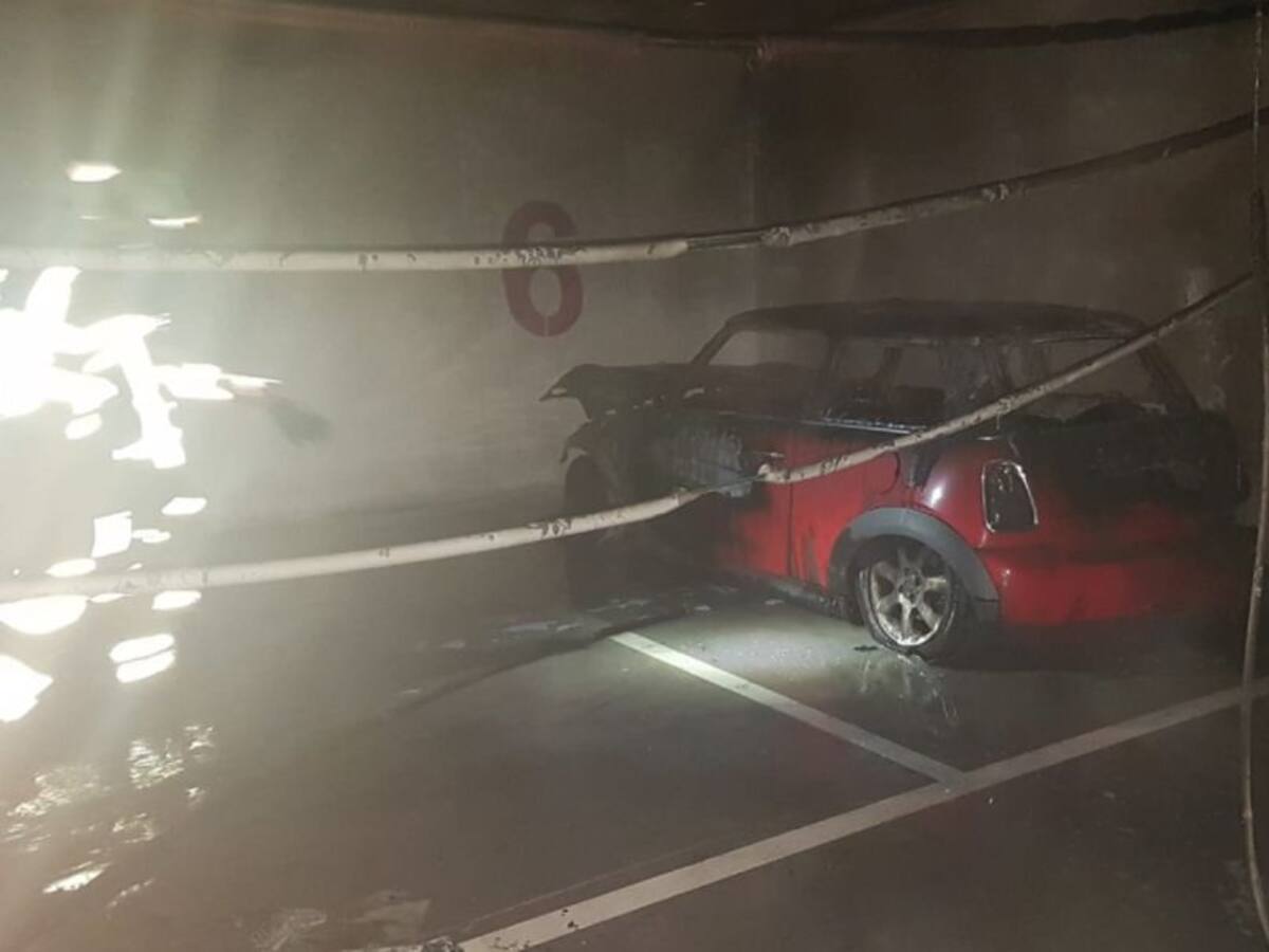 Incendio en un garaje comunitario de Toledo