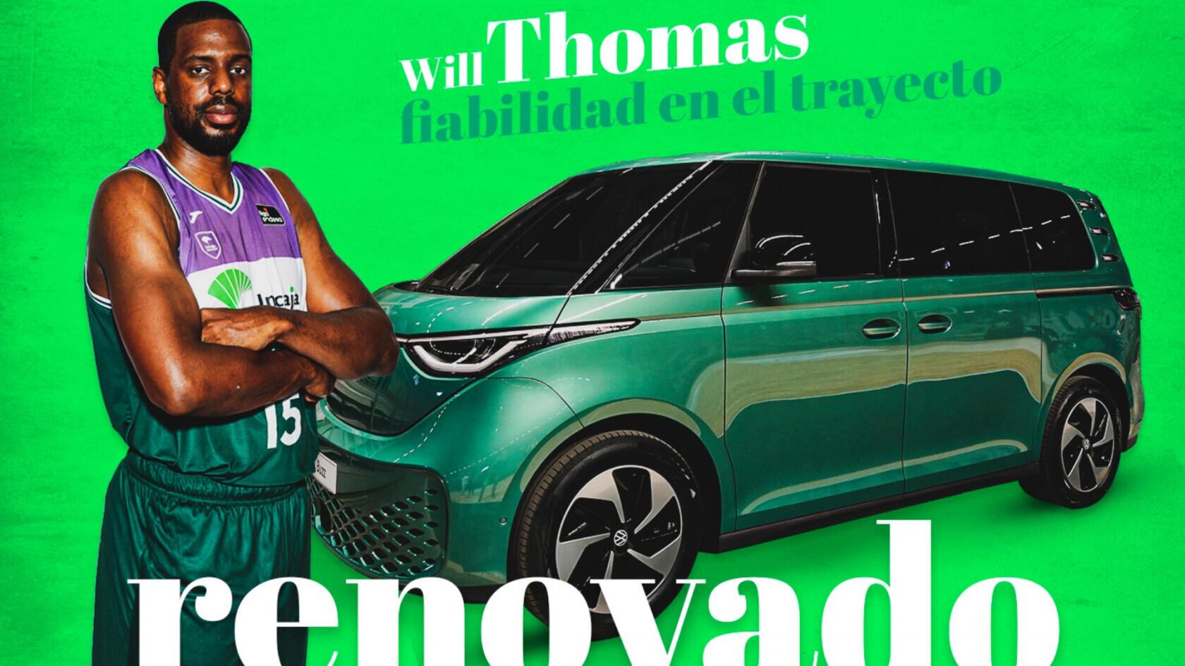 El ala-pívot estadounidense Will Thomas, seguirá una temporada más en el Unicaja