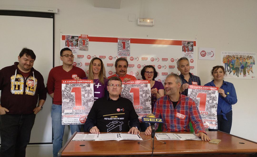 Javier García (UGT) y Oscar García (CCOO)