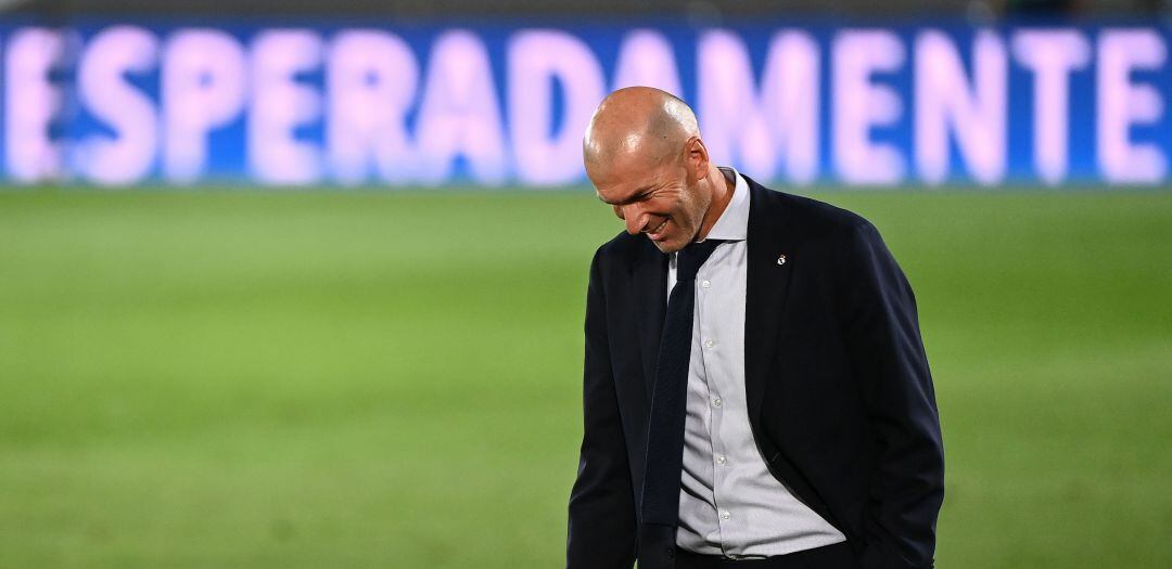 Zinedine Zidane, durante el partido ante el Deportivo Alavés