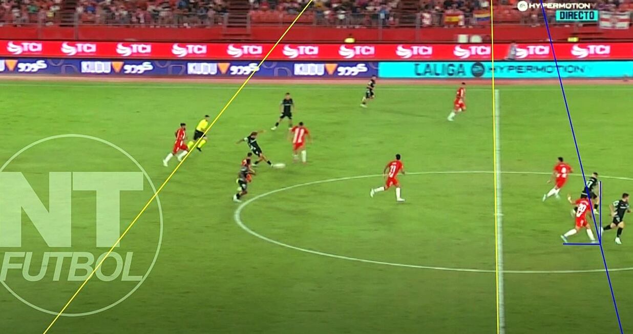 Polémica abierta por el trazado de las líneas en el gol del Sporting.