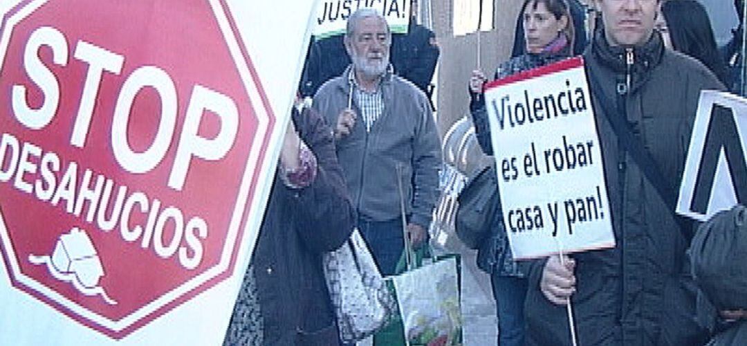 Manifestación de las plataformas contra los desahucios (archivo)