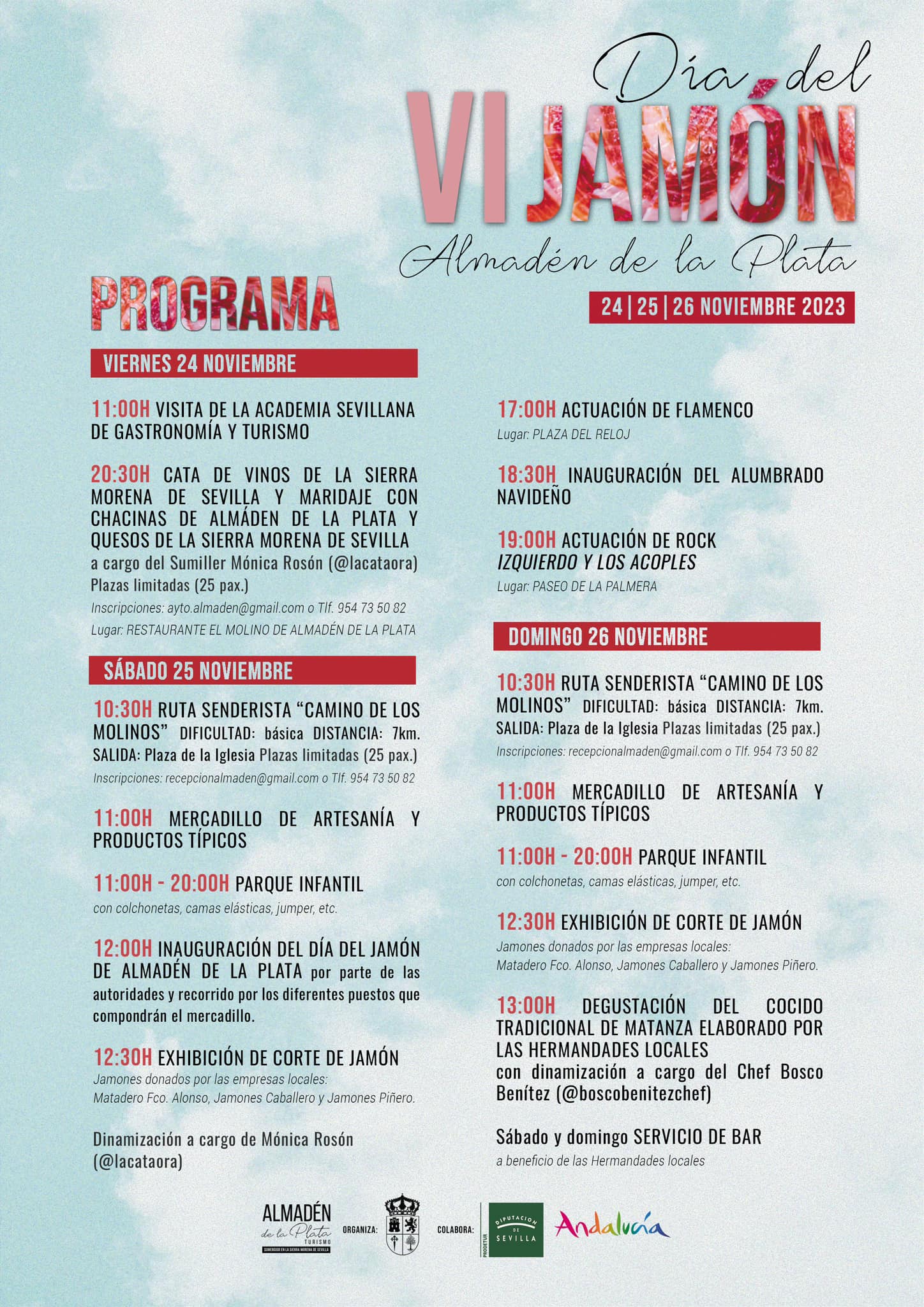 Programación del VI Día del Jamón en Almadén de la Plata