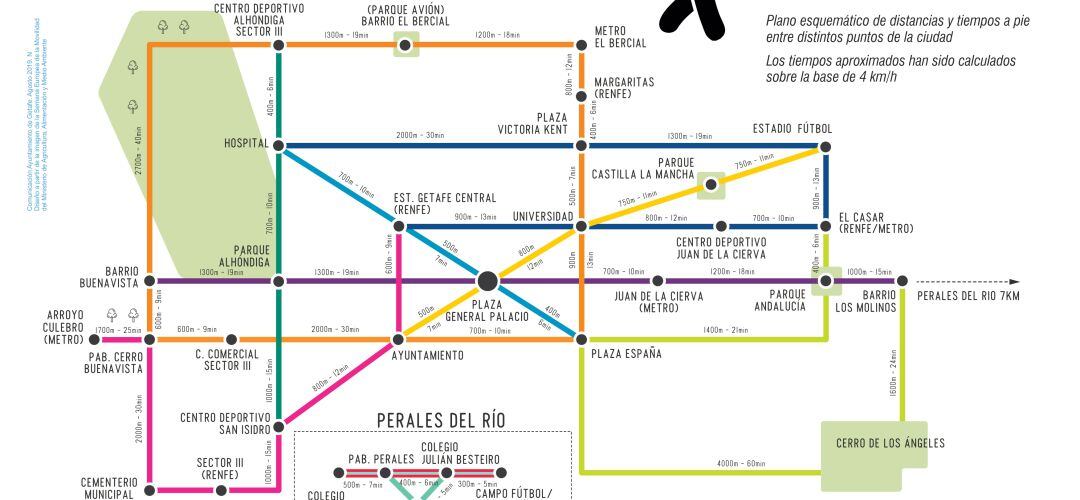 El plano esquemático de Getafe