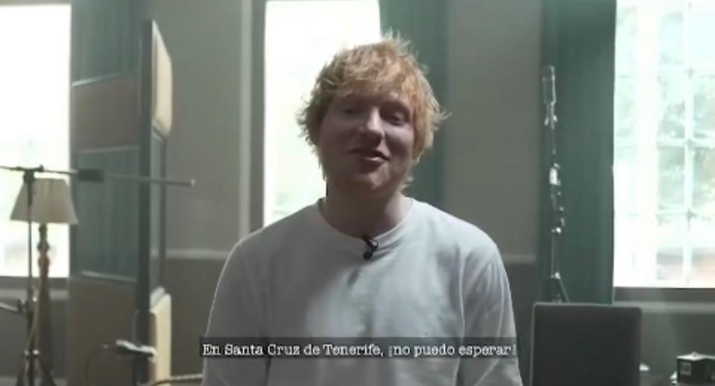 Ed Sheeran manda un mensaje a los tinerfeños: actuará en el Heliodoro Rodríguez López el 29 de junio de 2024 / Redes sociales