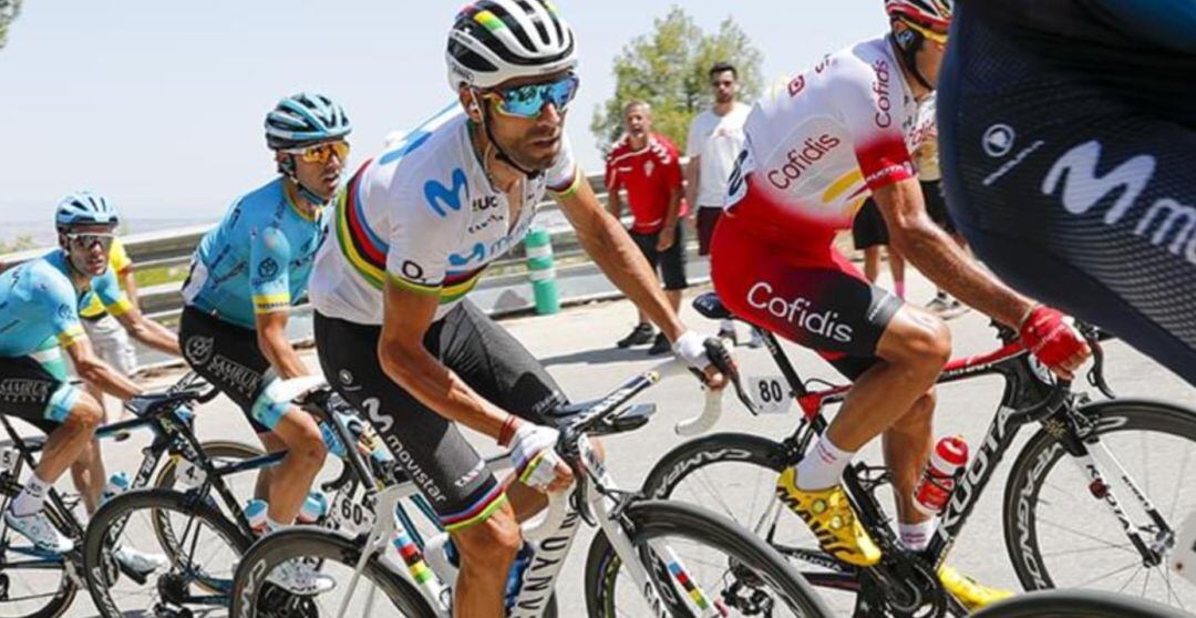Alejandro Valverde, campeón de España en 2019, en la prueba celebrada ese año en Murcia.