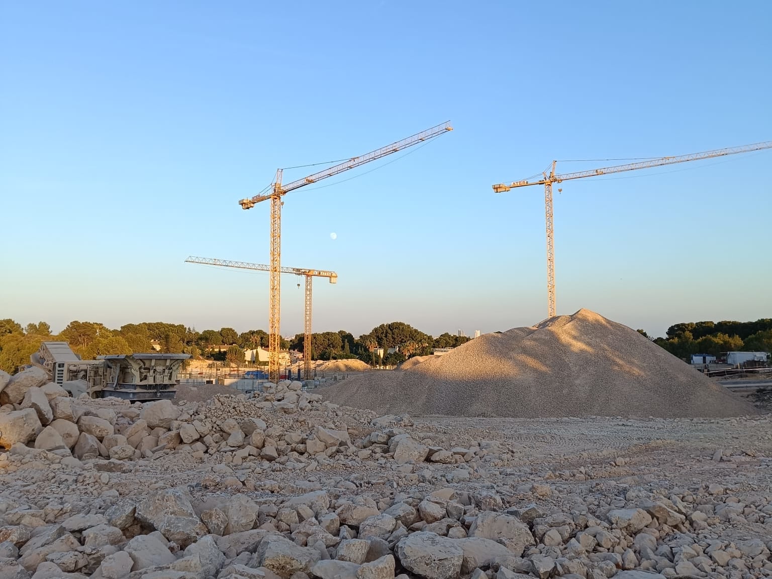 Obras del PAI de la Torre del Pirata en Godella, donde se han encontrado restos arqueológicos