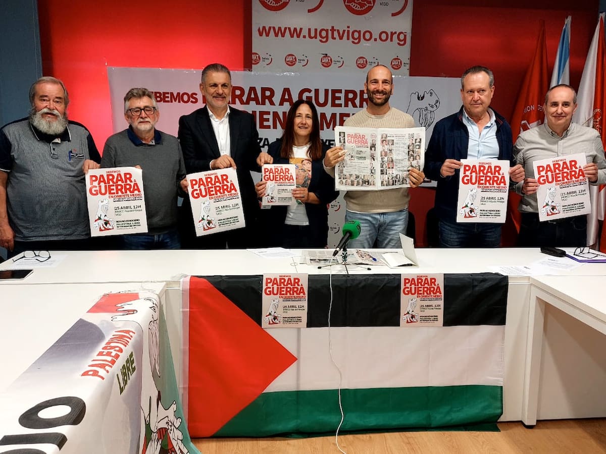 Vigo está convocada el 25 de abril para 'parar la guerra' en Oriente Medio