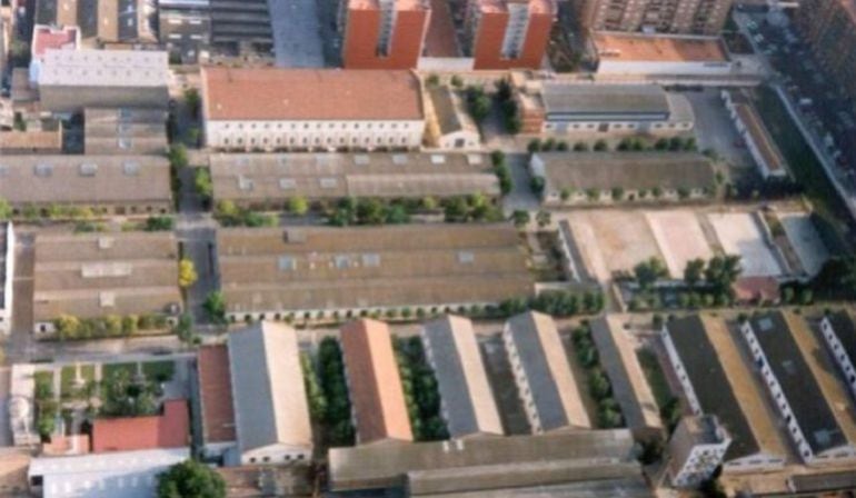 Vista aérea del solar del parque de ingenieros