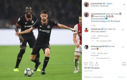 Batshuayi deja un comentario a Jorginho