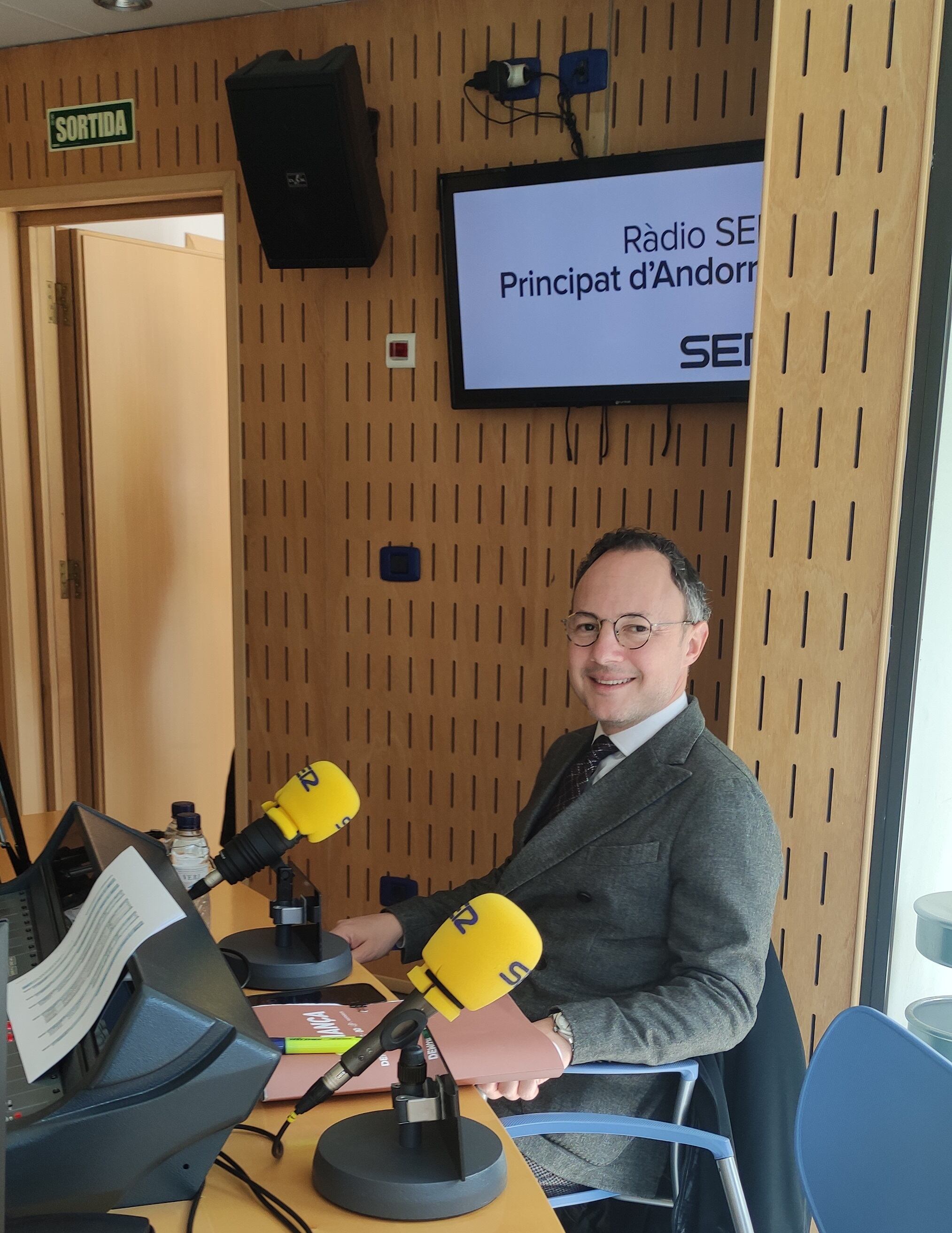 El cap de llista de Demòcrates, Xavier Espot, a l'Aquí Andorra especial eleccions.