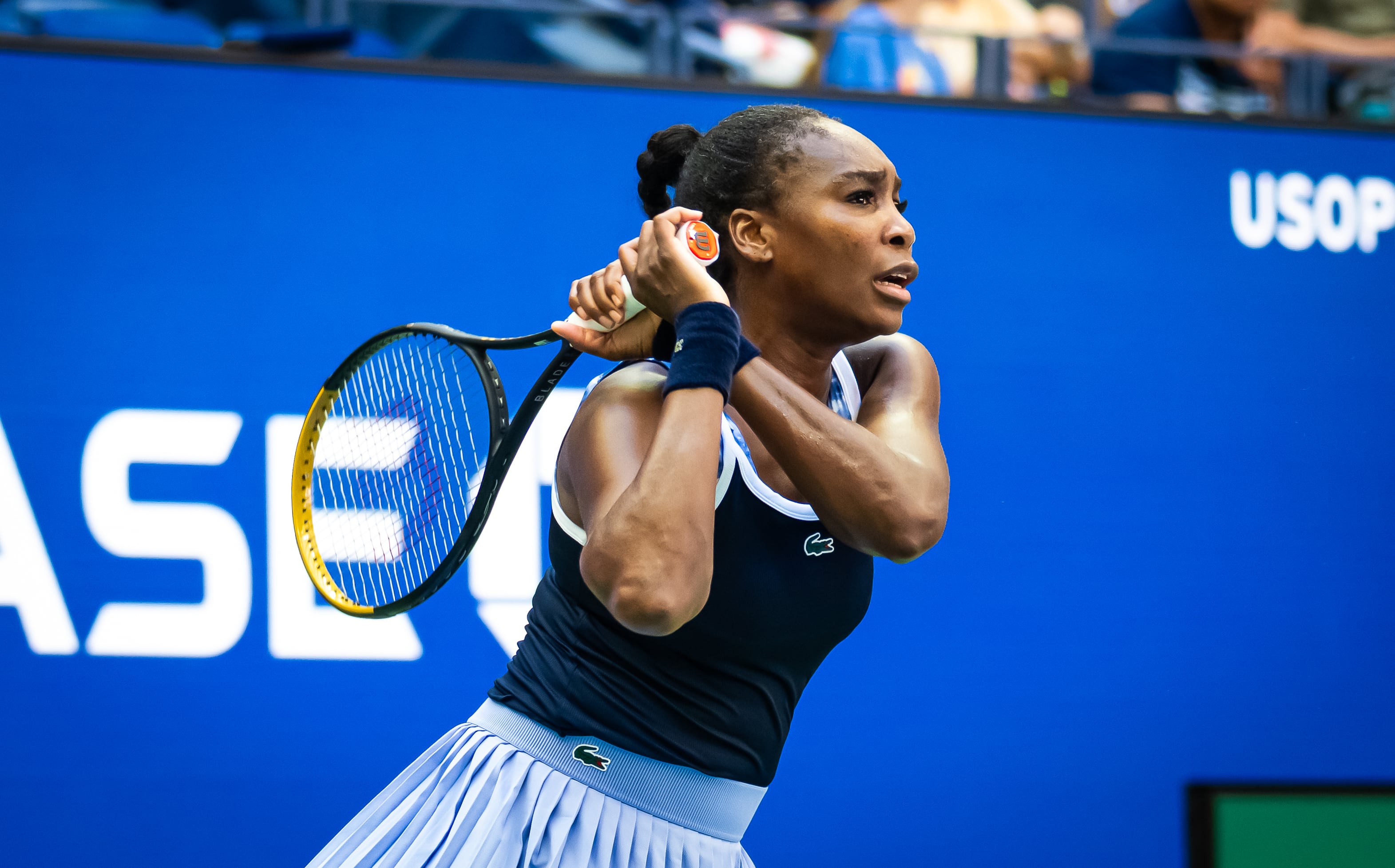 Venus Williams, de Estados Unidos, durante un entrenamiento previo al Abierto de Estados Unidos en el Centro Nacional de Tenis Billie Jean King de la USTA, el 23 de agosto de 2025 en la ciudad de Nueva York (Foto de Robert Prange/Getty Images).
