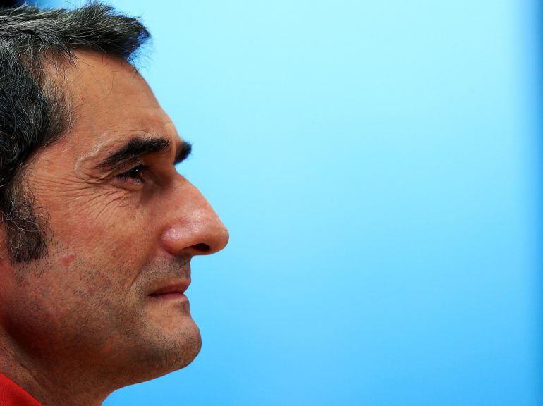 Valverde, en la rueda de prensa