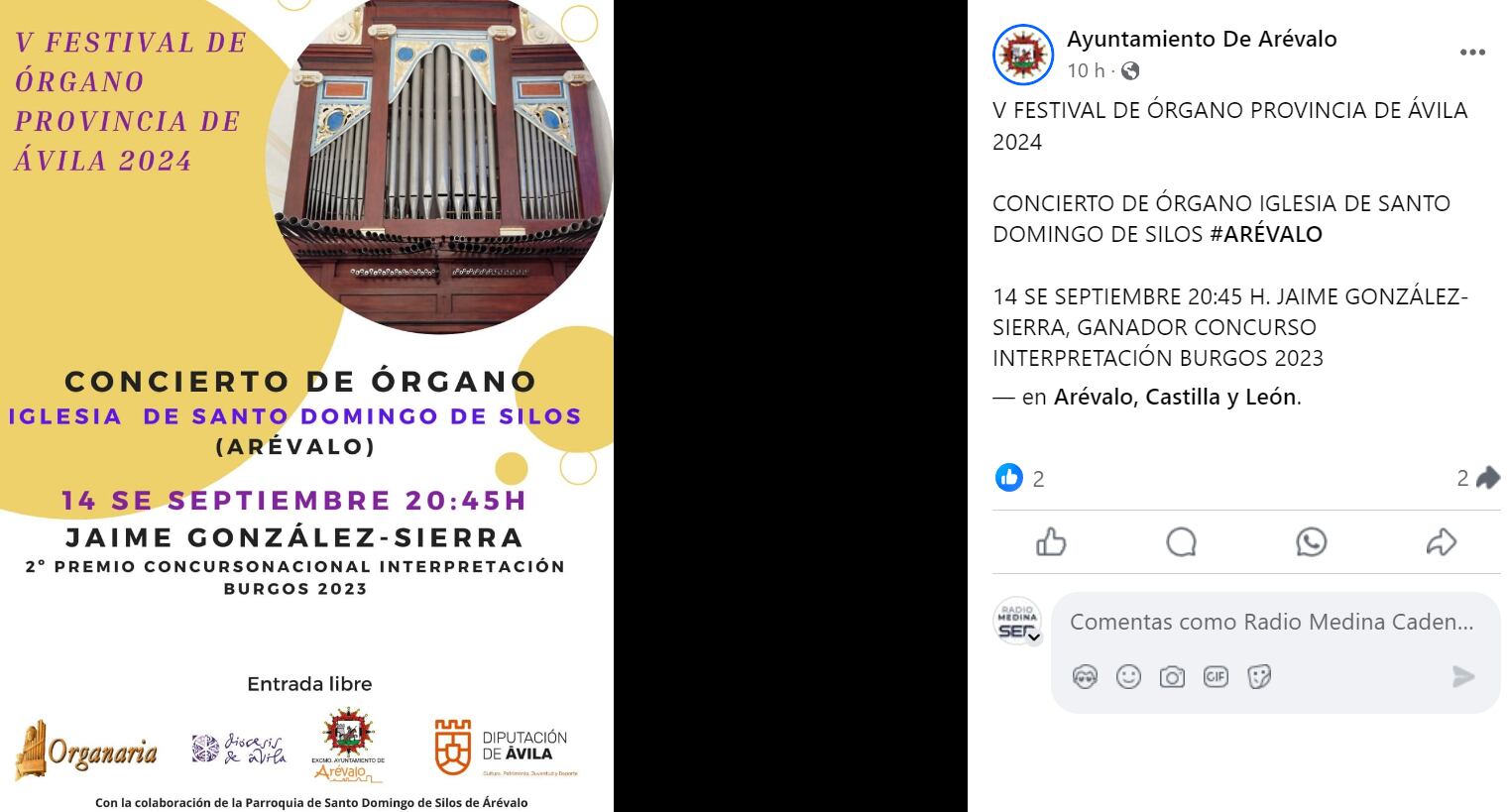 Recital de Órgano a cargo de Jaime González-Sierra