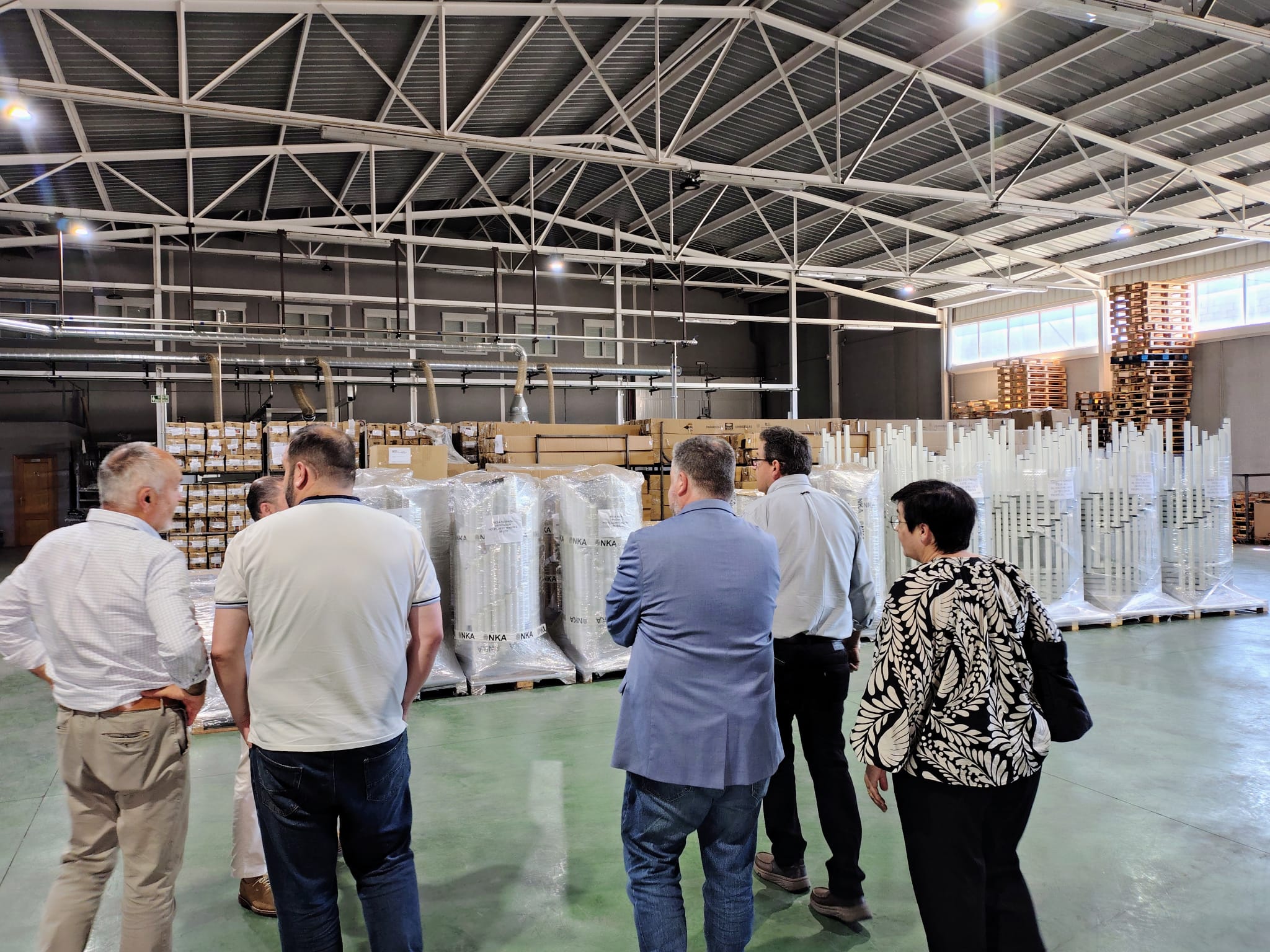 Momento de la visita a la empresa