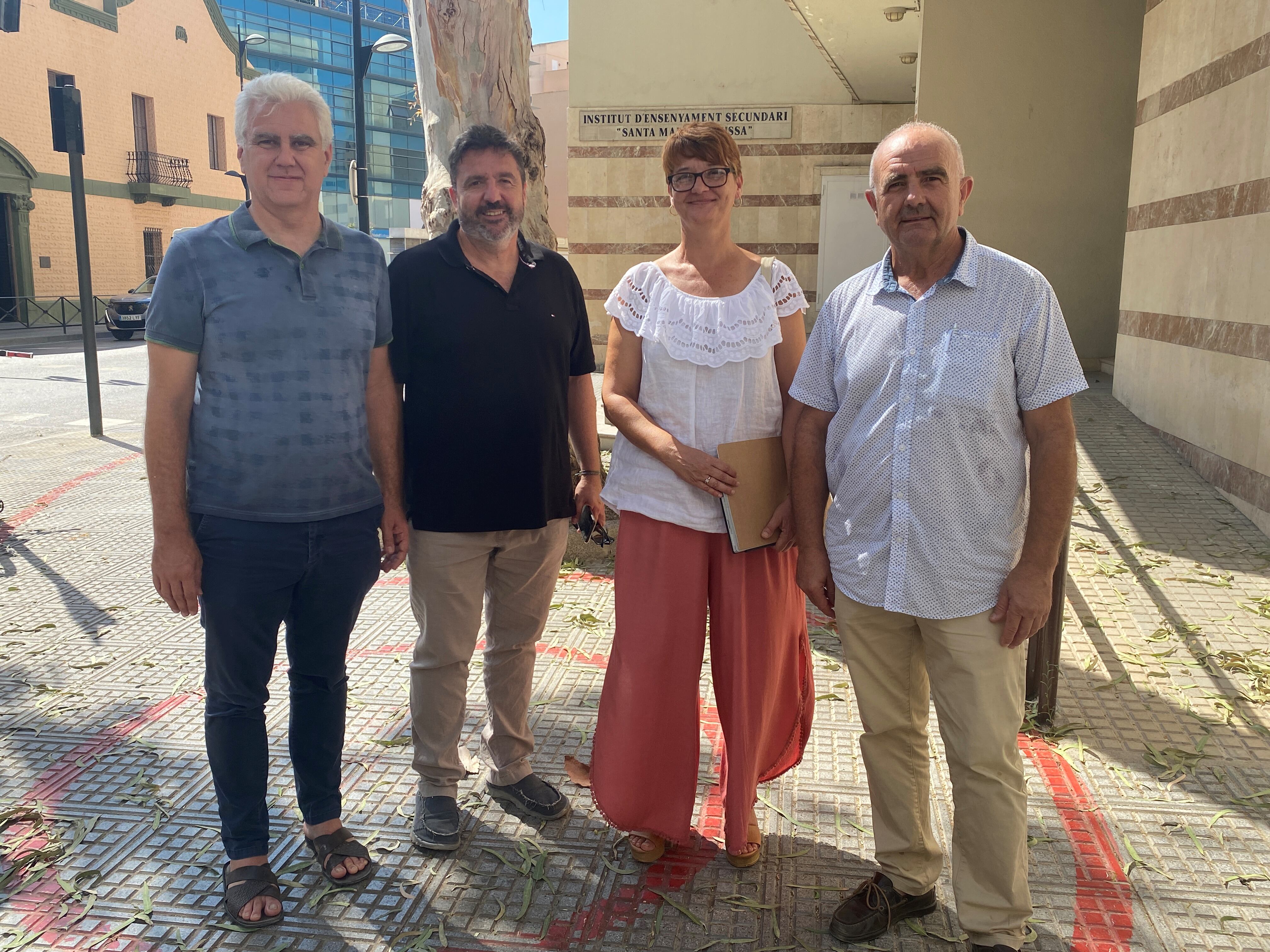 Los representantes del PI en Ibiza tras la rueda de prensa