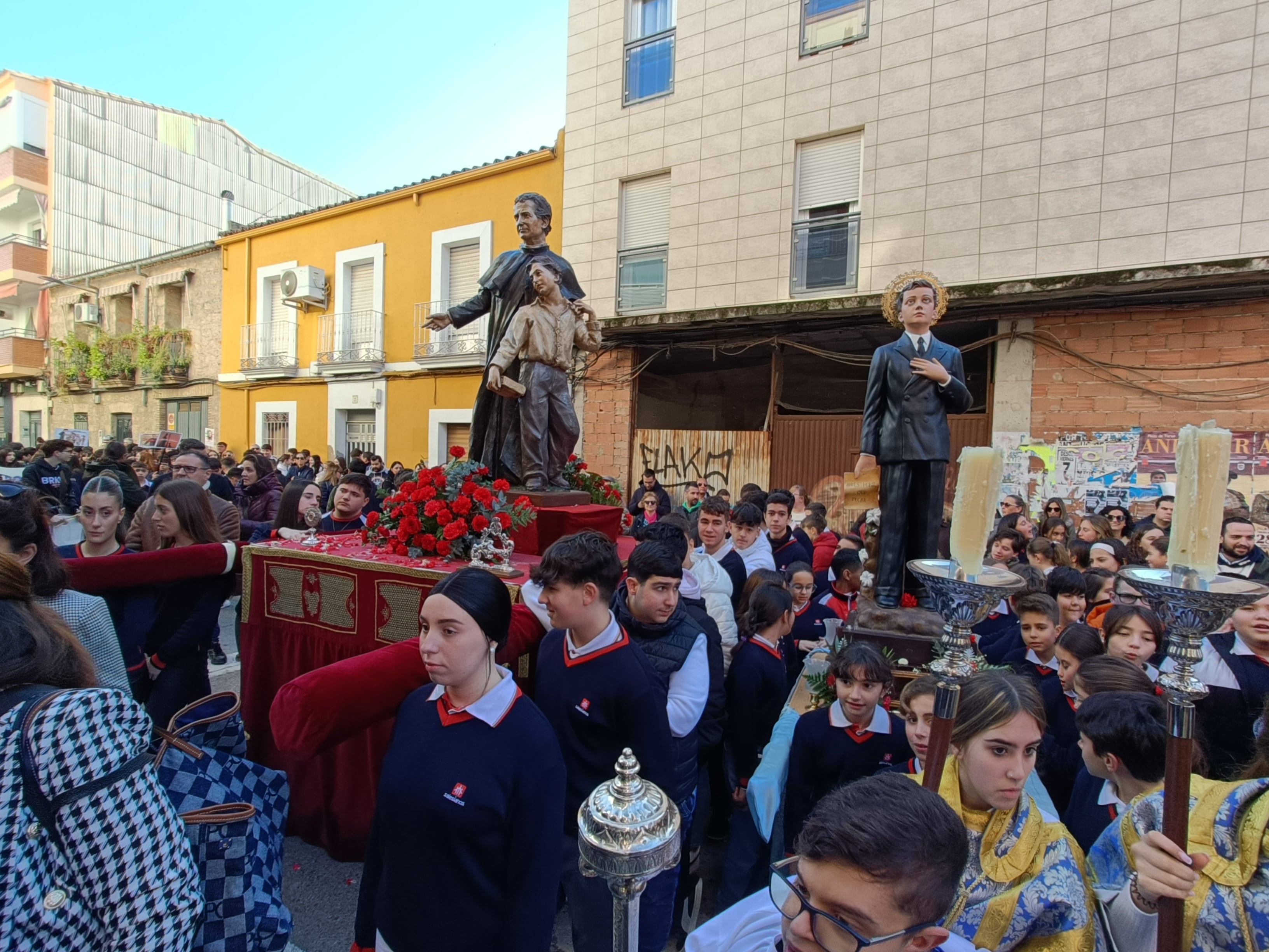 Procesión Don Bosco en Linares.