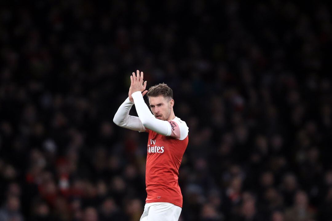 Aaron Ramsey durante un partido con el Arsenal de la presente temporada