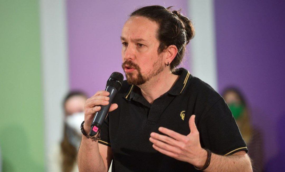 El candidato de Unidas Podemos a las elecciones de Madrid, Pablo Iglesias.