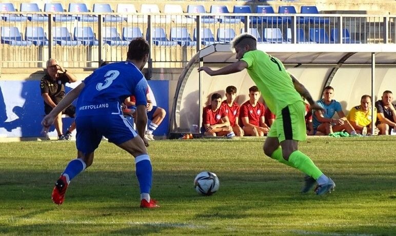 Lance de un partido entre Manchego y Calvo Sotelo disputado en Puertollano