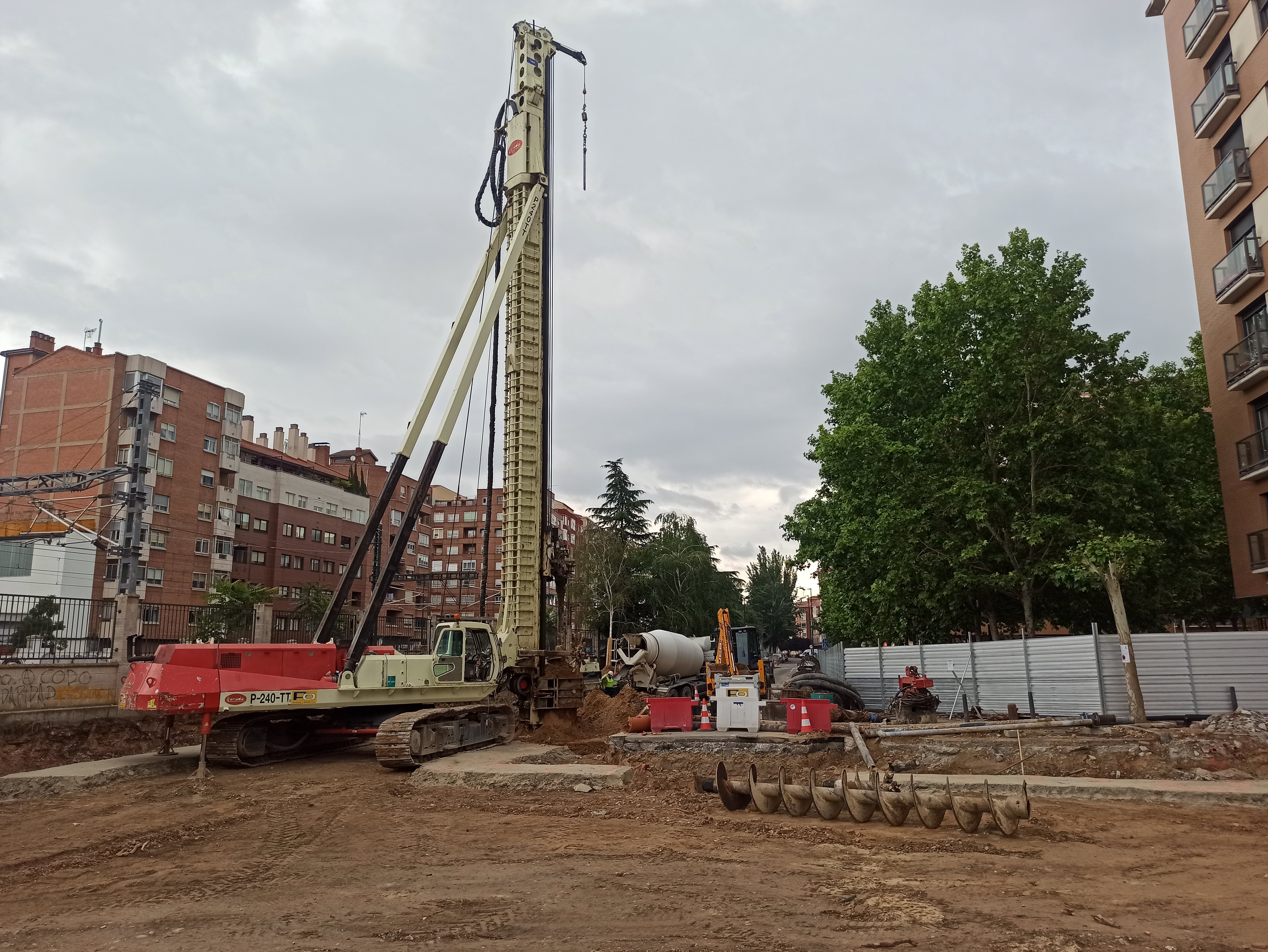 Obras del paso inferior de Padre Claret, Valladolid