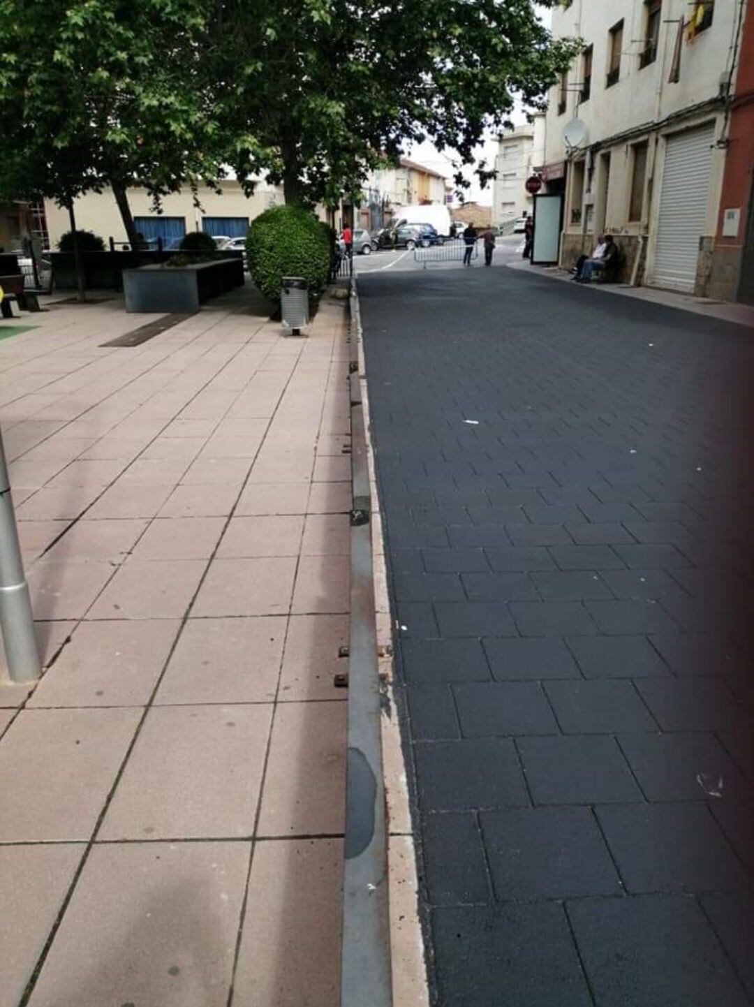 Calle afectada por la supresión de imbornales