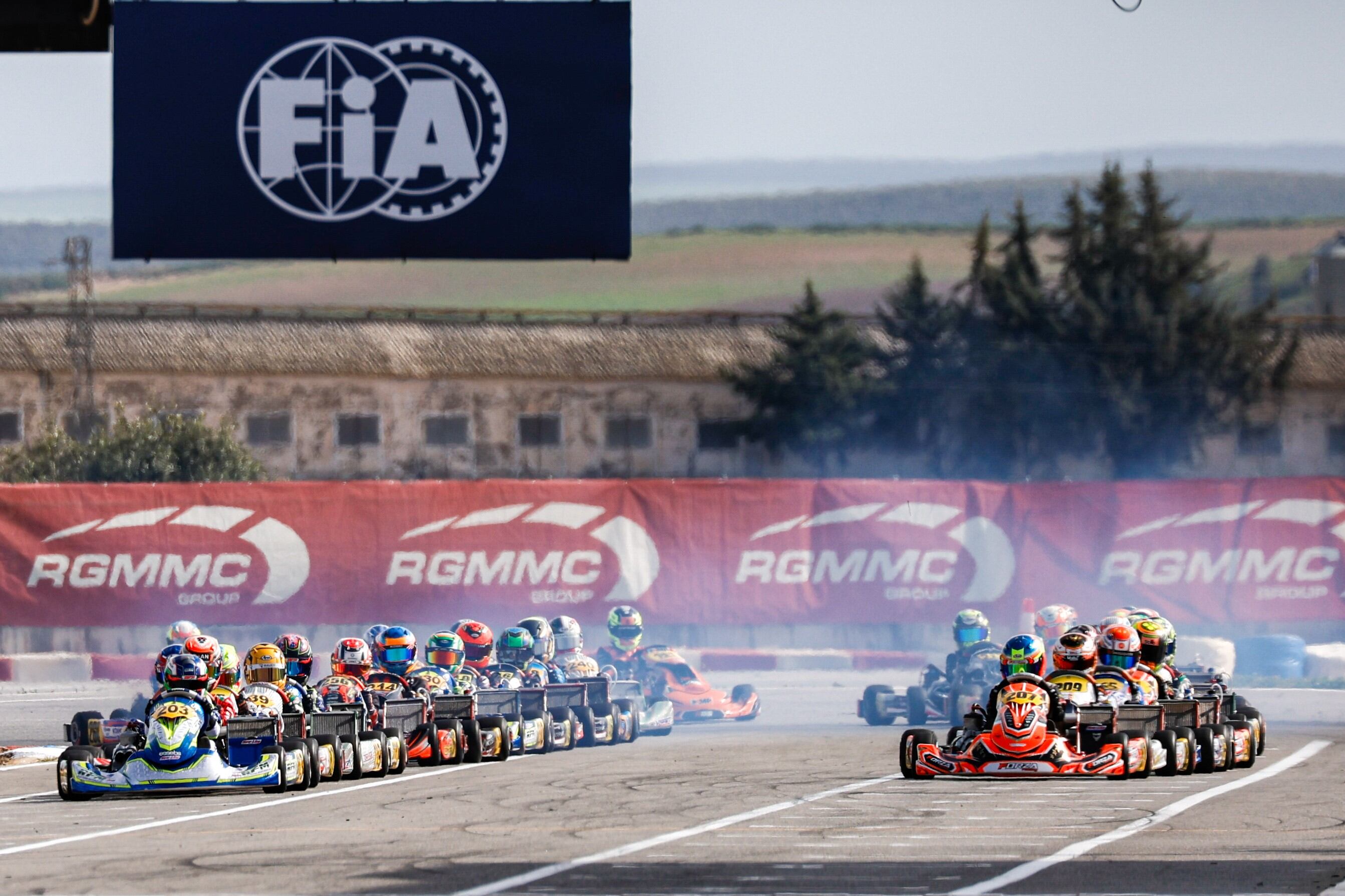 Participantes en el Campeonato de Europa de Karting disputado en Campillos