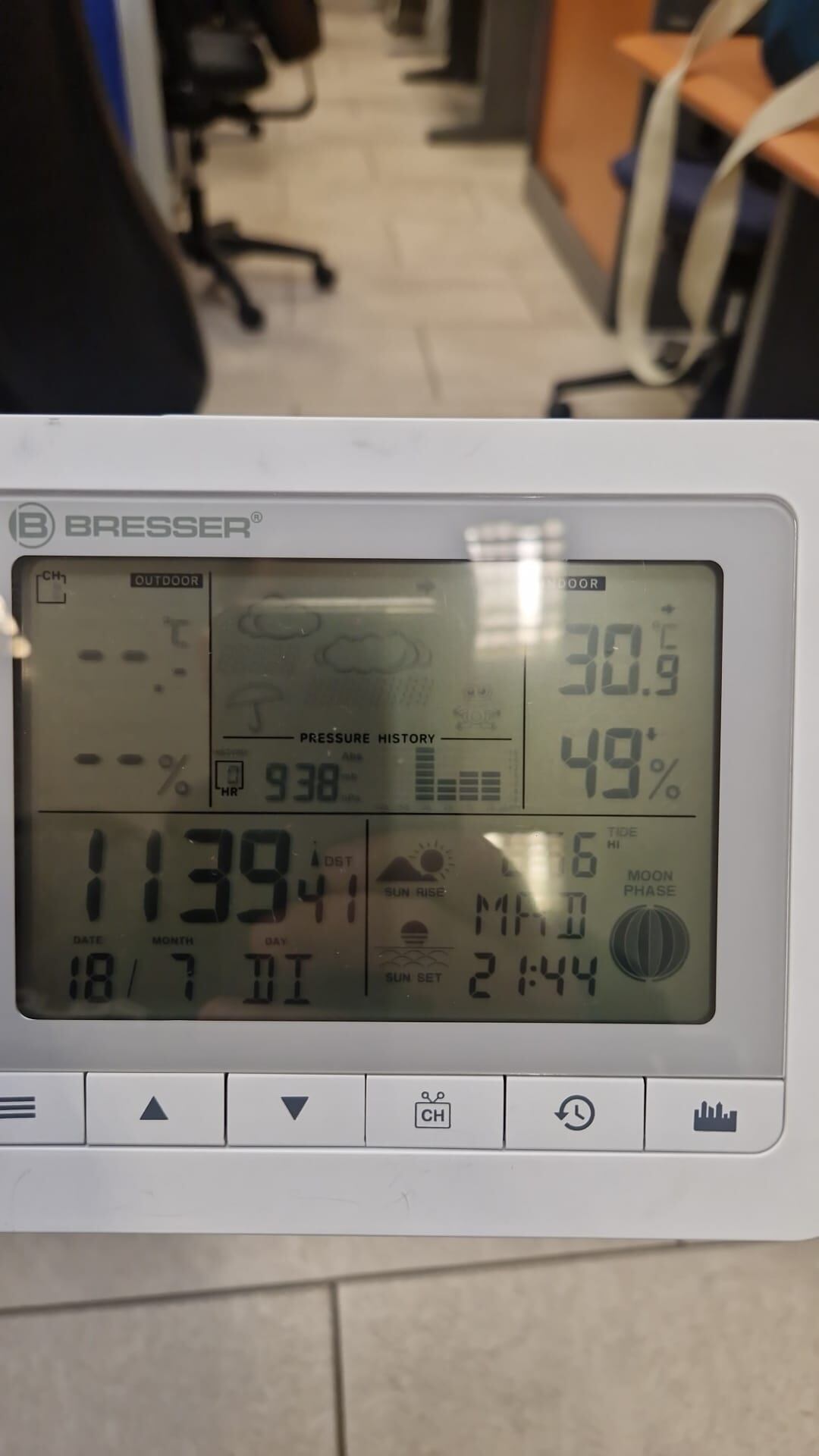 Imagen de una de las mediciones de temperatura realizadas por JUPOL