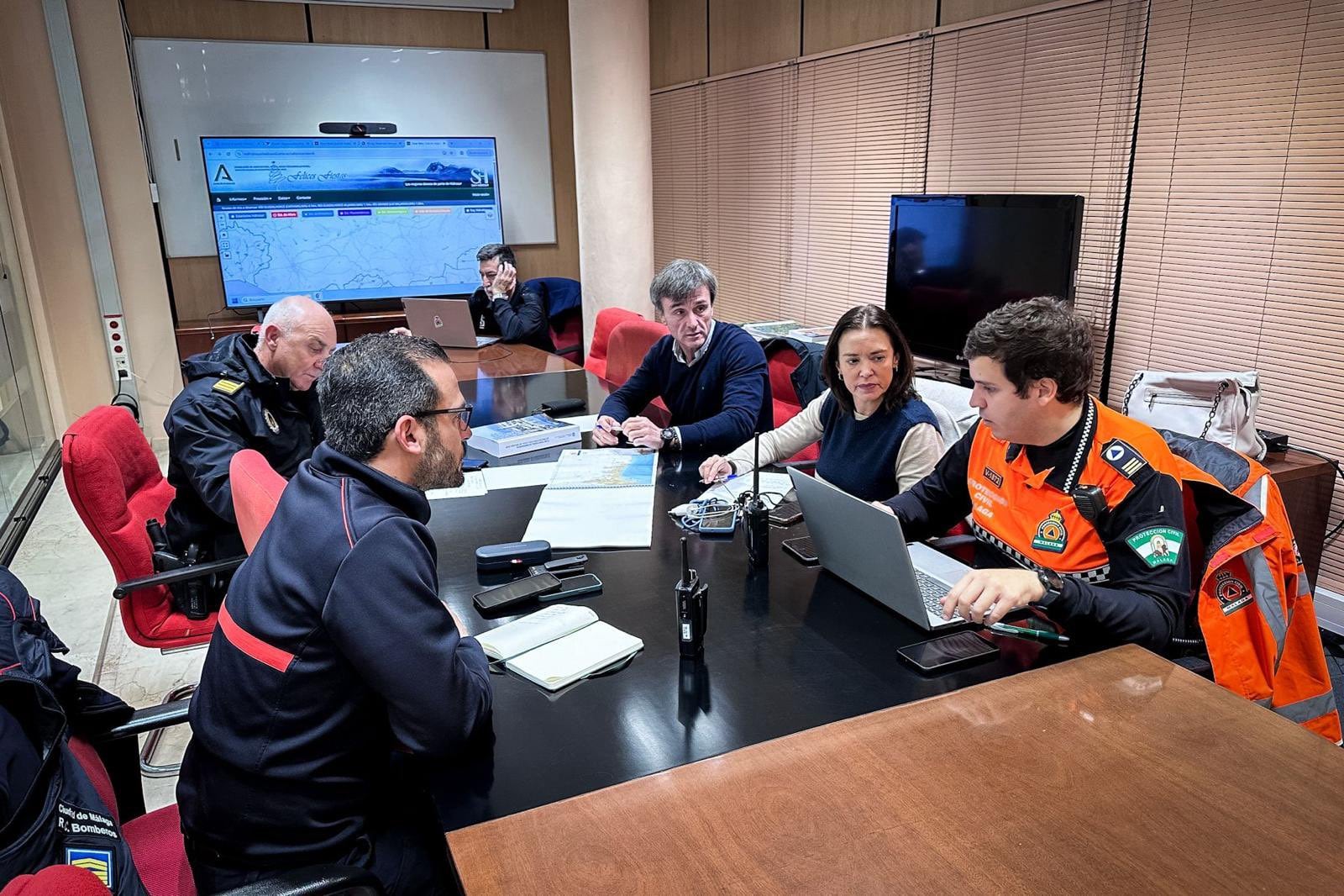 El Centro de Coordinación Operativa Local (Cecopal) de Málaga ha quedado constituido en el Centro Municipal de Emergencias (Ayuntamiento de Málaga).