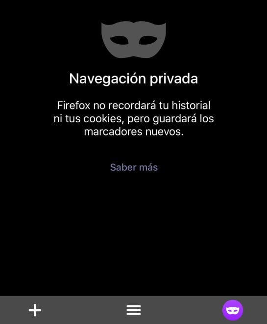 Activa siempre la navegación privada en tu navegador.