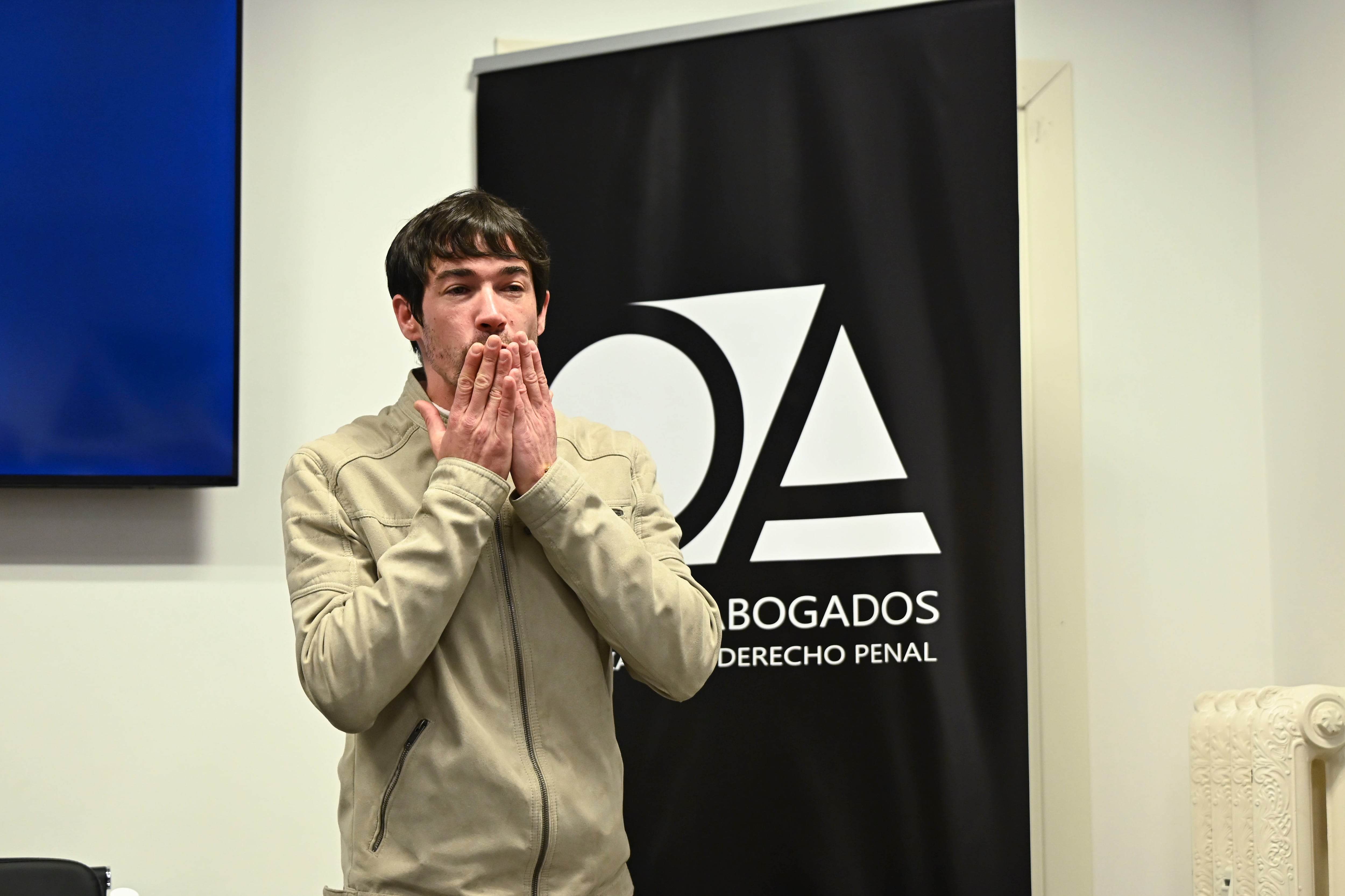 El actor Juan José Ballesta durante una rueda de prensa, el 18 de marzo, en Madrid. EFE.