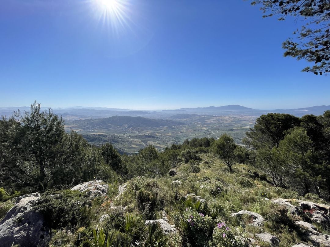 Vista del futuro Parque Nacional desde el municipio de Casarabonela