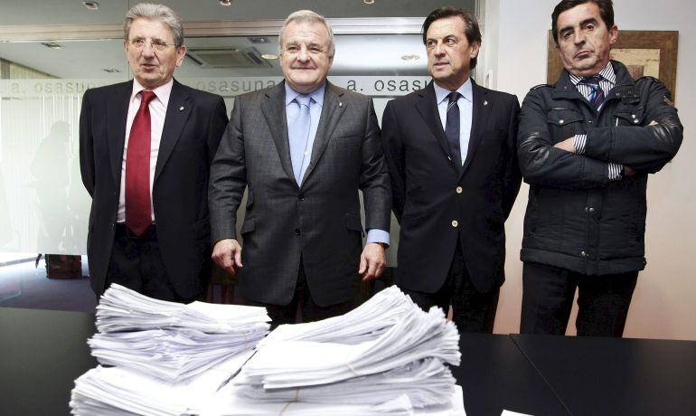 Patxi Izco, durante el acto de presentación de candidatura a la presidencia de Osasuna