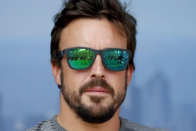 Primer plano de Fernando Alonso