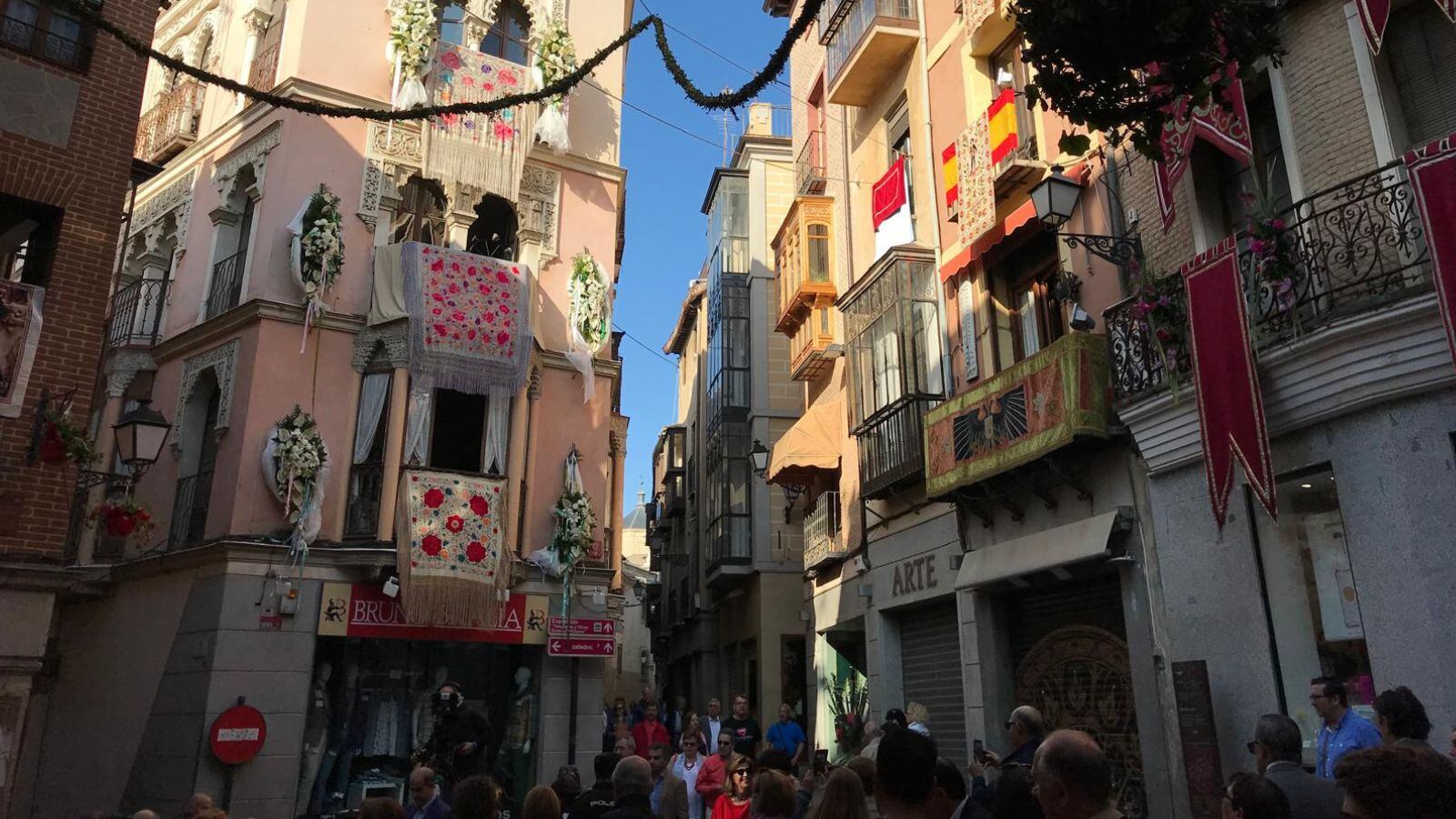 Imagen de archivo de la decoración de uno de los Corpus celebrados en Toledo