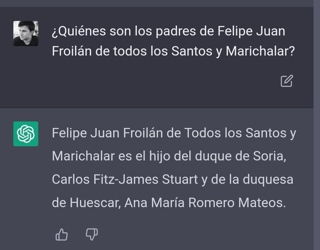 Chat GPT no es demasiado monárquico.