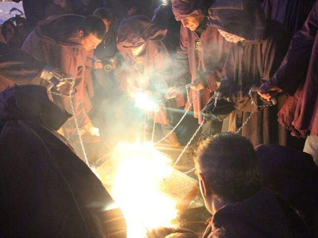 Un moment de la celebració organitzada per l'Associació de Fallaires d'Andorra la Vella