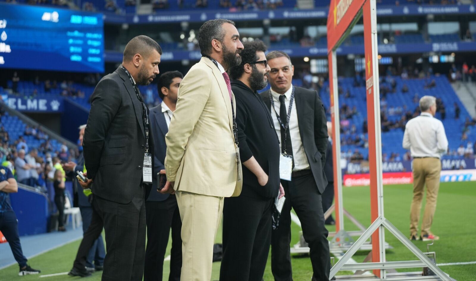 Turki con sus hombres fuertes en el Espanyol-Almería.