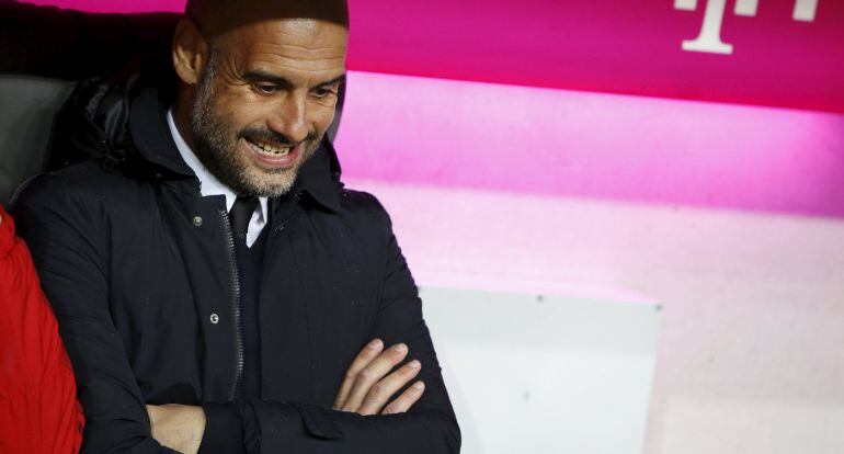 Pep Guardiola, en el banquillo del Bayern.