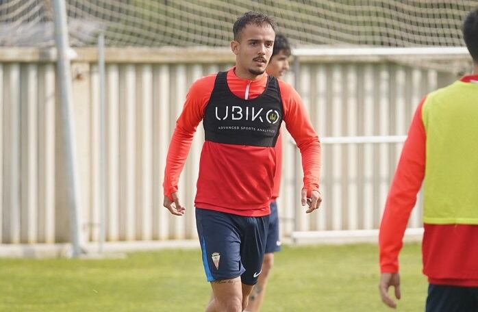 Roldán en un entrenamiento