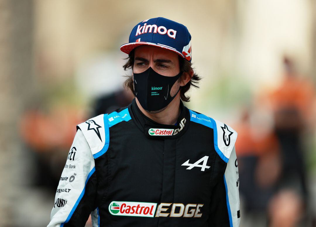 Fernando Alonso, durante los test en el GP de Baréin. 