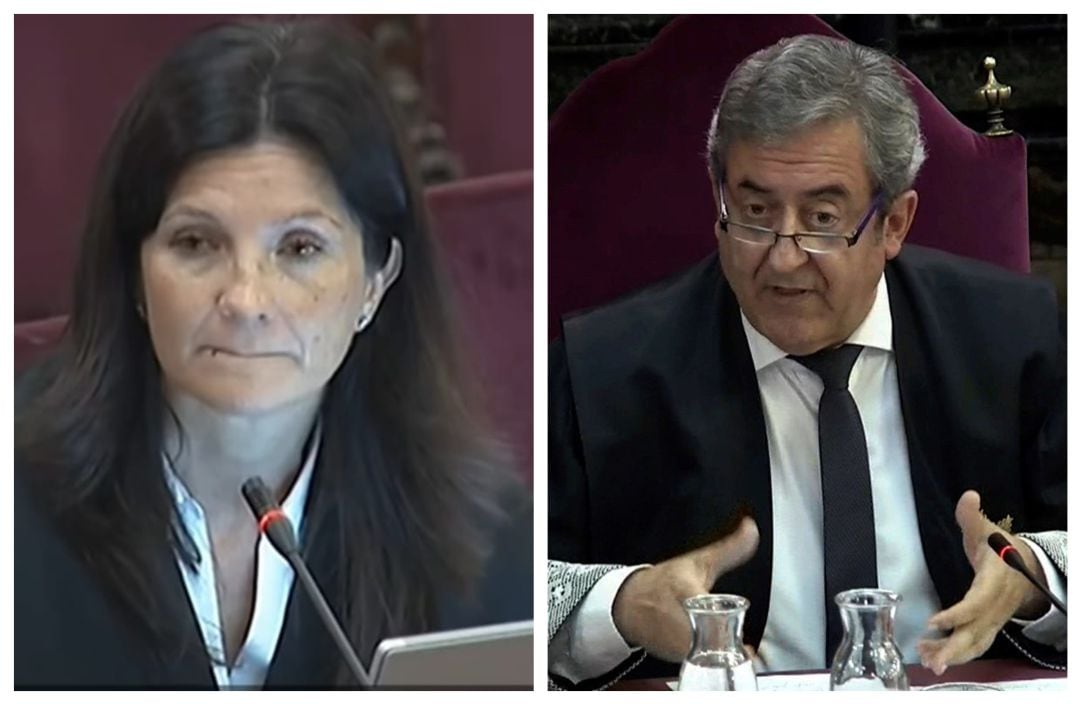 Rosa Seoane y Javier Zaragoza durante el juicio 