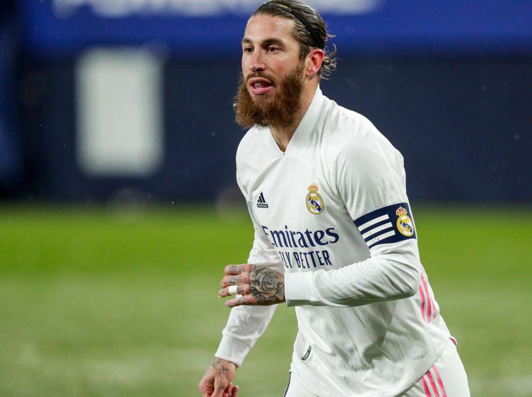 Sergio Ramos, durante un partido del Real Madrid.