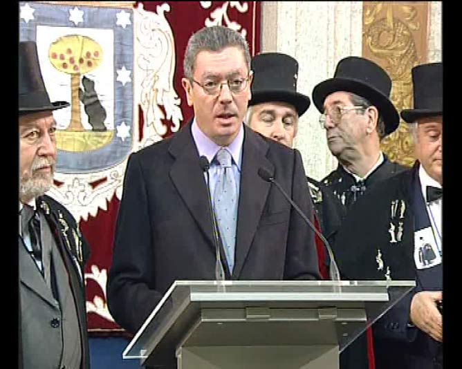 Gallardón pronuncia su mensaje de carnaval.