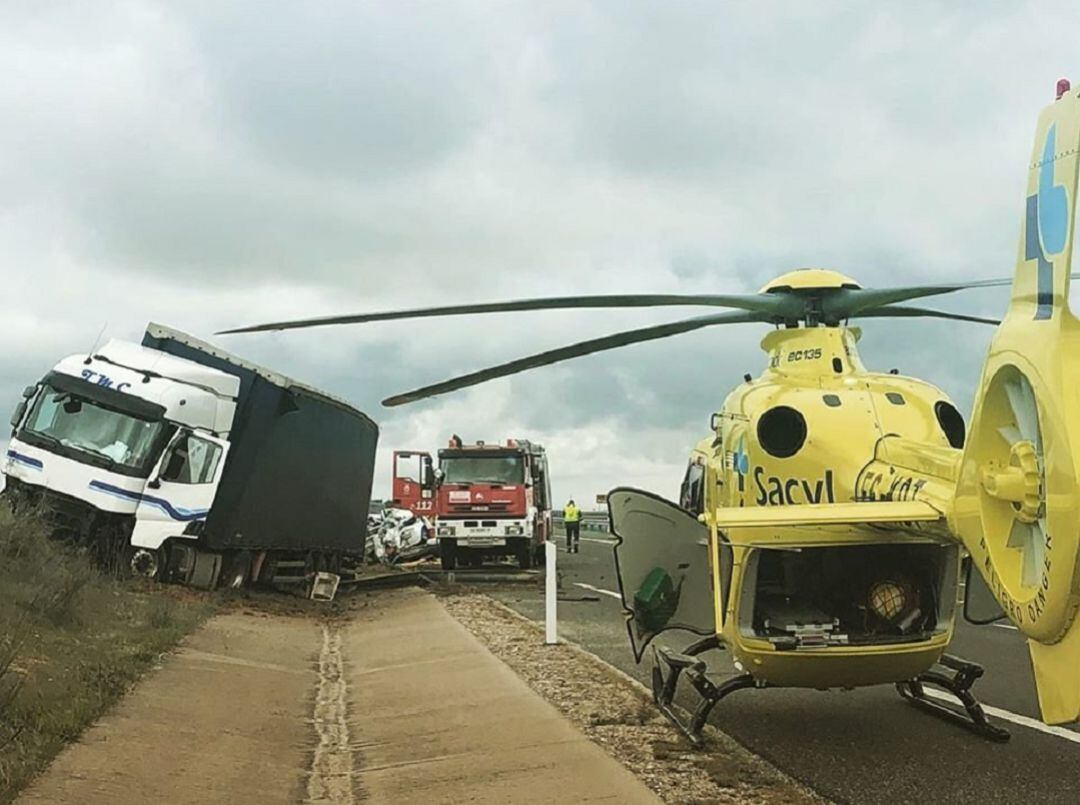 Una de las heridas ha sido trasladada a Salamanca en helicóptero medicalizado