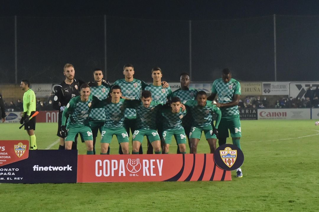 El once del Almería que se enfrentó este jueves al Amorebieta.