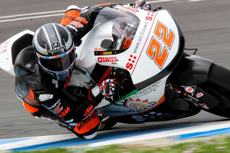 Sam Lowes rodando este miércoles en el circuito de Jerez