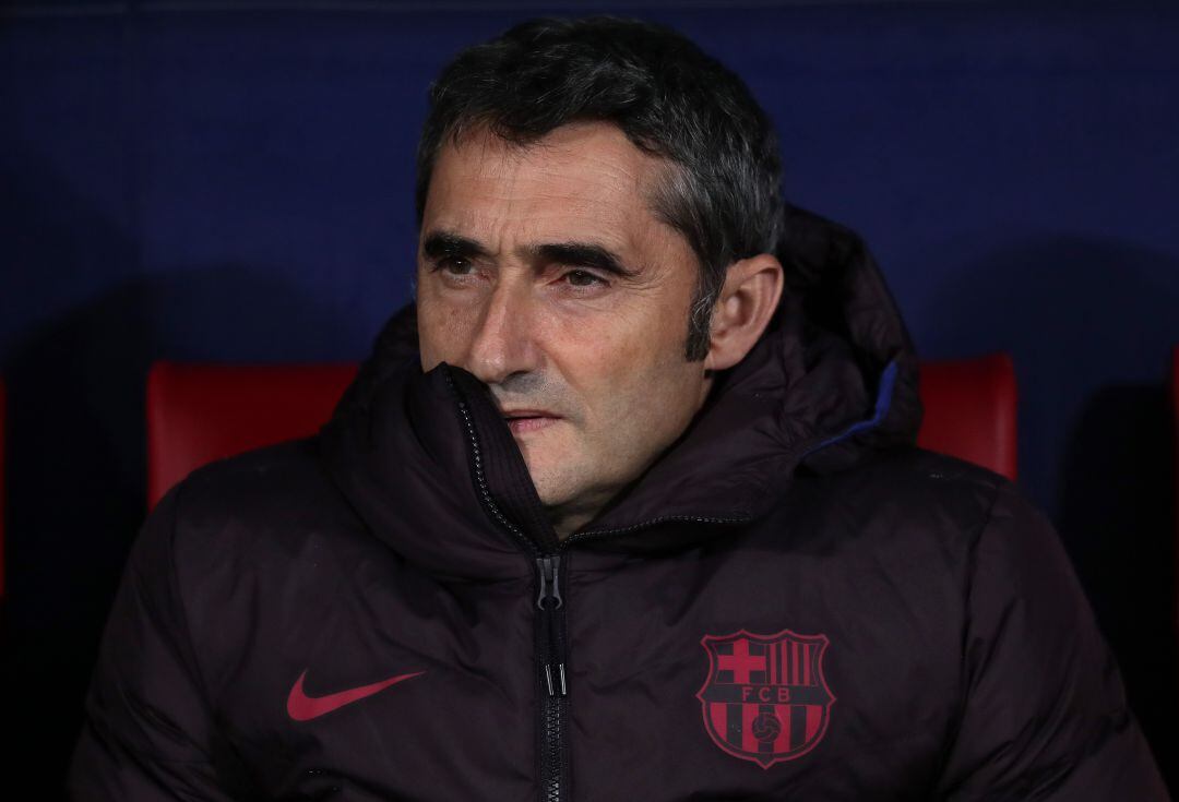 Valverde en el banquillo del Metropolitano