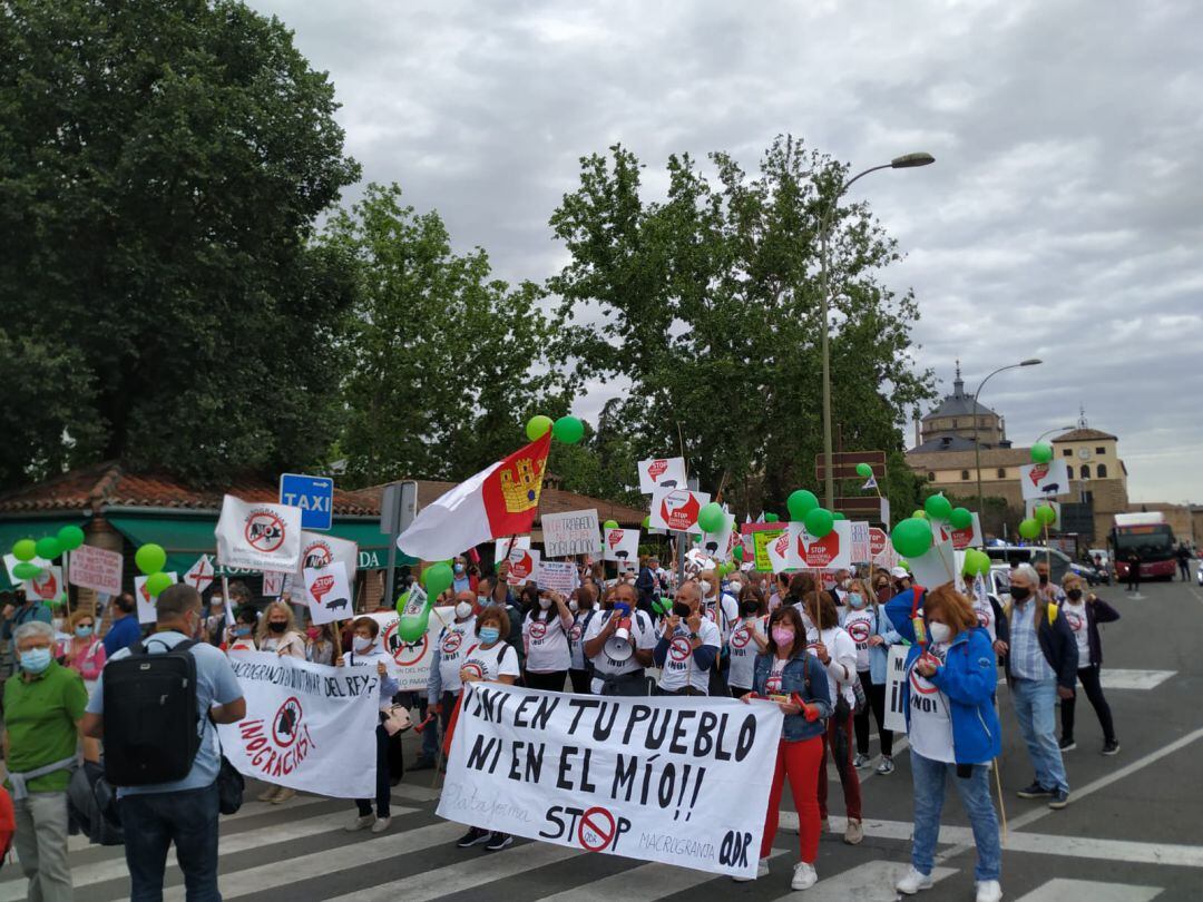 Manifestación en Toledo en contra de las macrogranjas